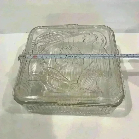 Vintage Glass Vegetable Refrigerator Dish 8” - Picture 4 of 11